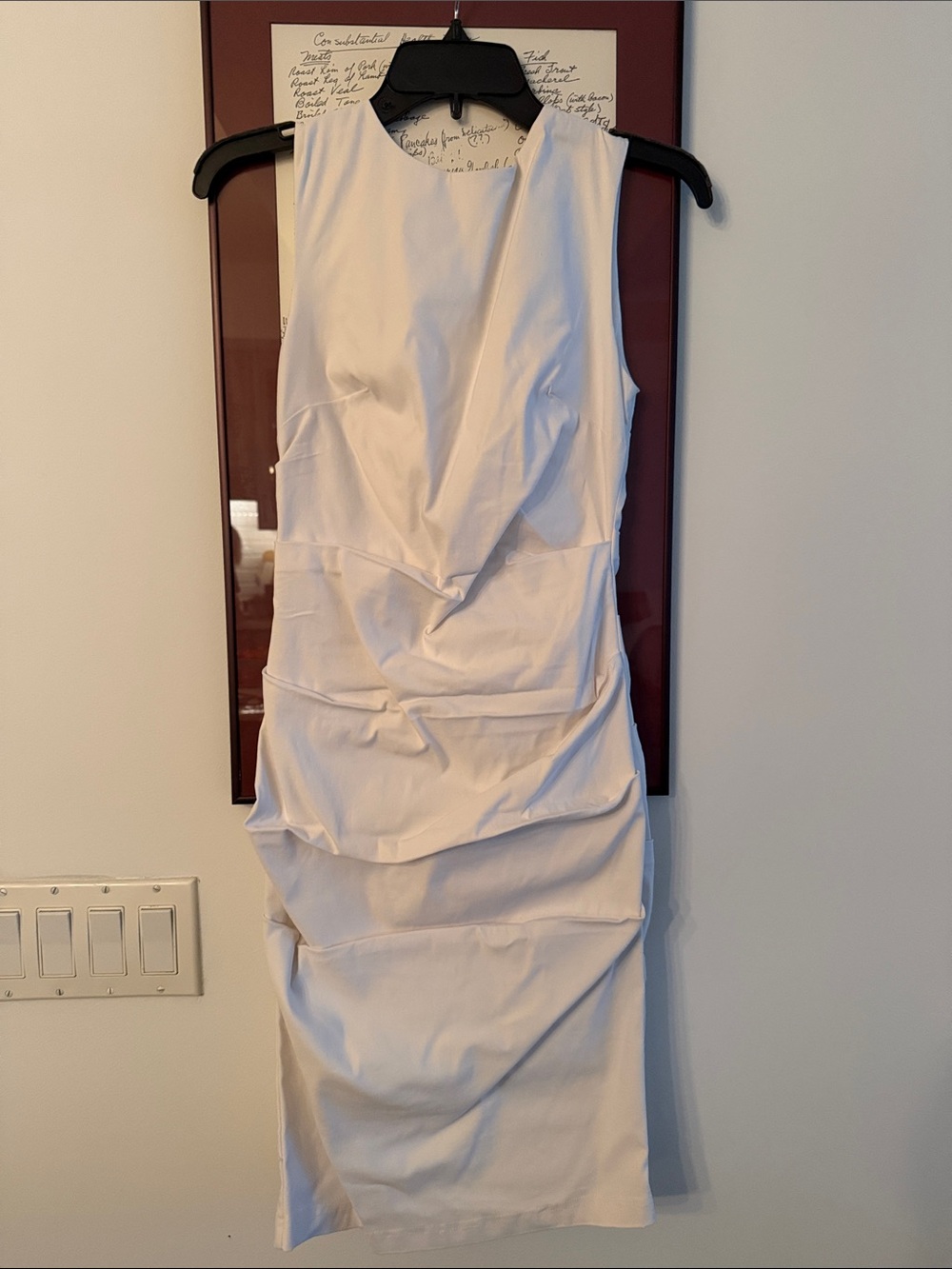 Nicole Miller Cream Sleeveless Midi Dress